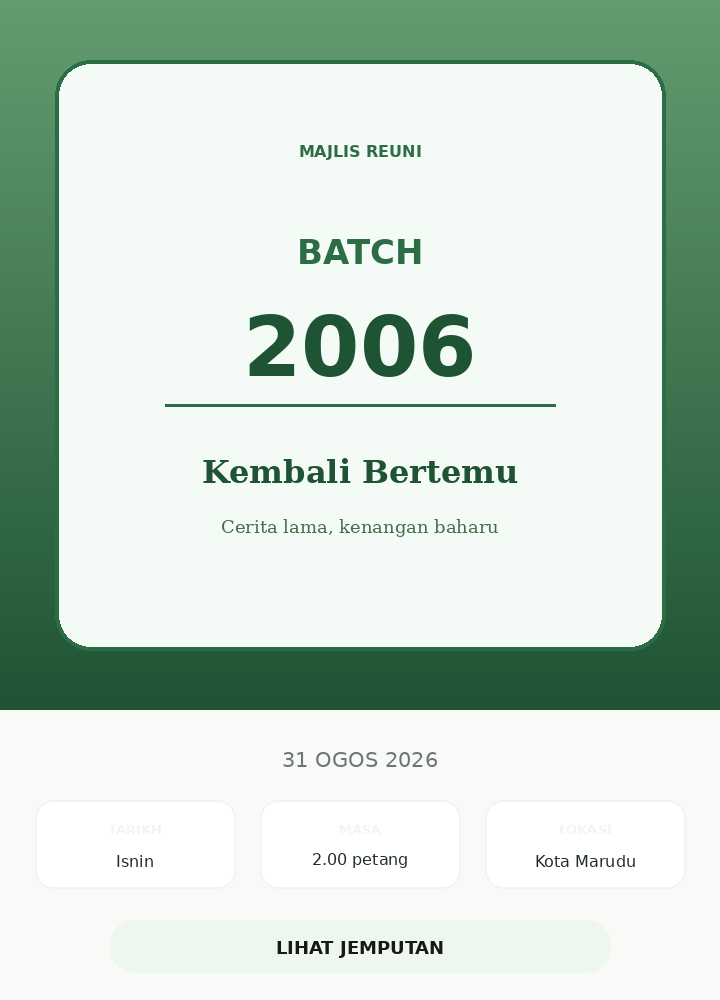 Pratonton templat Reunion Green